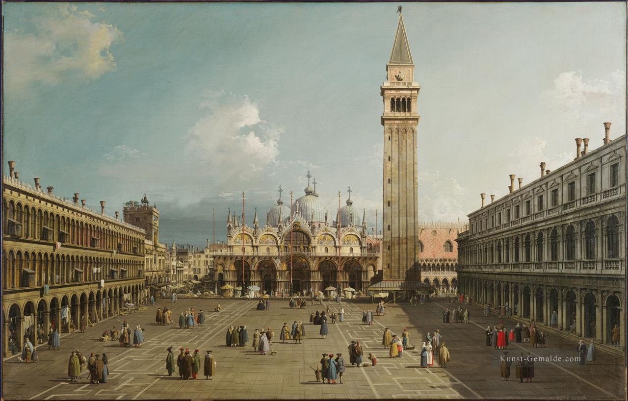Piazza San Marco mit der Basilika Canaletto Ölgemälde